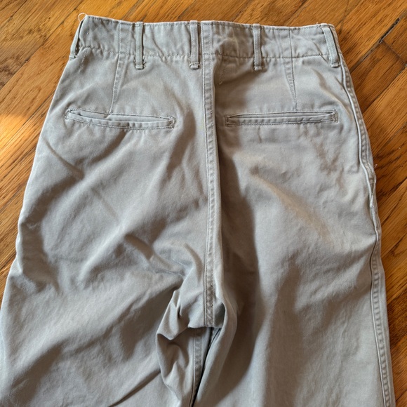 Vintage WW2 1940s high waisted cotton khaki chino army military pants - Picture 6 of 11